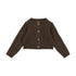 Lil Legs Heather Brown Cable Knit Cardigan