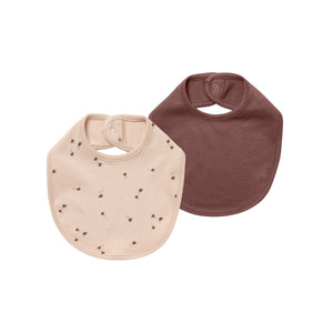Quincy Mae Tulips-Plum Jersey Snap Bib