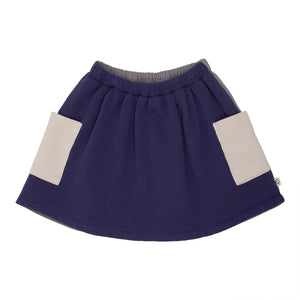 Wynken Navy/Grey Panel Pocket Skirt