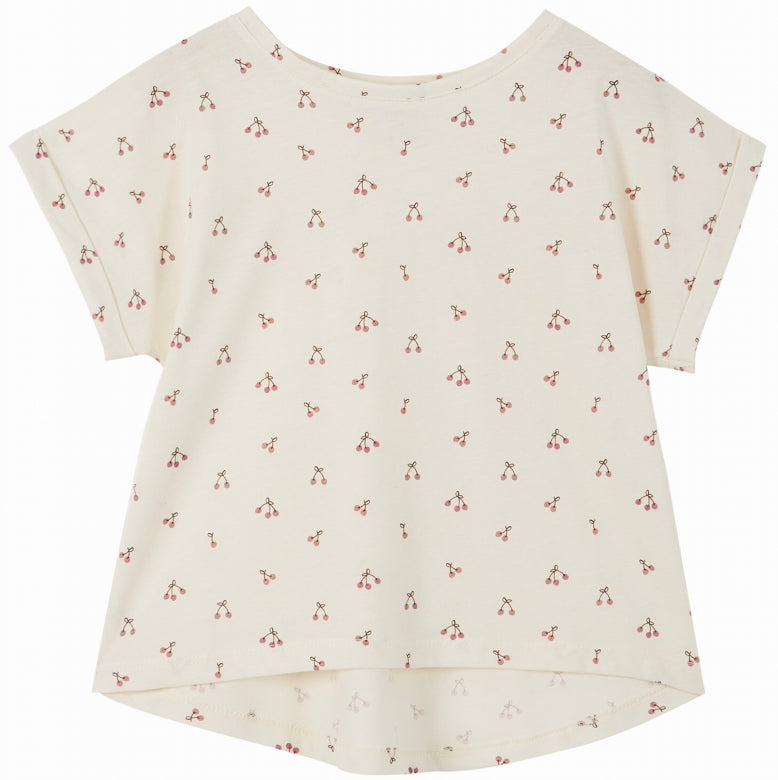 Emile et Ida Ecru Griotte Violet Cherry T-Shirt – Buttons and Bows