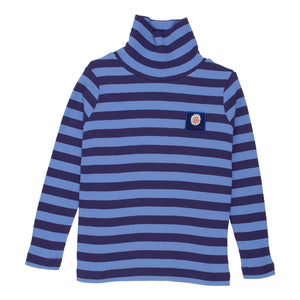 Wynken Sky Blue/ Navy Soft Luna Roll Neck Sweater