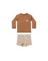 Rylee + Cru Camel Spots Rash Guard Boy Set