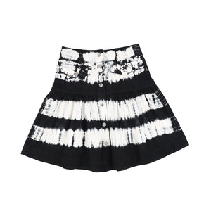 Steph Tie Dye Denim Skirt With Pockets Black